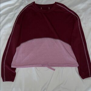 Avia Kids Burgundy and Pink Long Sleeve Top